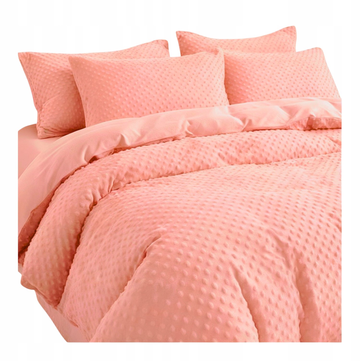 Polar Beddengoed Set 200x220 cm - Zacht Roze met Stippen