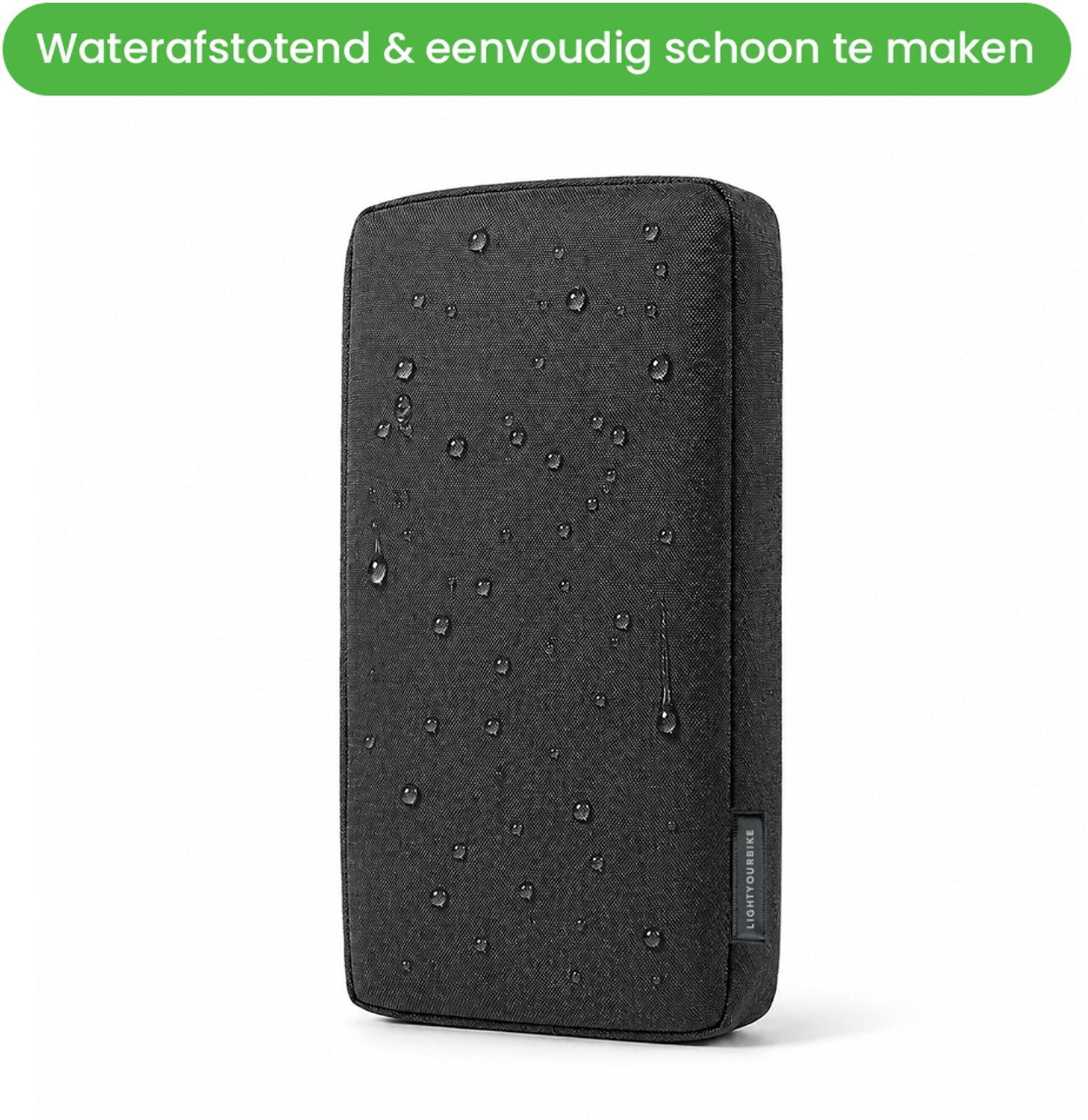 Lightyourbike ® RACKPAD - Bagagedrager kussen - Waterdicht - Extra dik - Geschikt voor fiets, e-bike, fatbike - Zwart