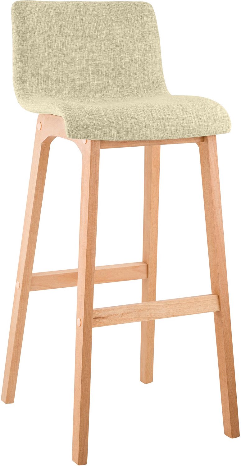 Luxe Comfort Barkruk - Stof - Crème creme/natura