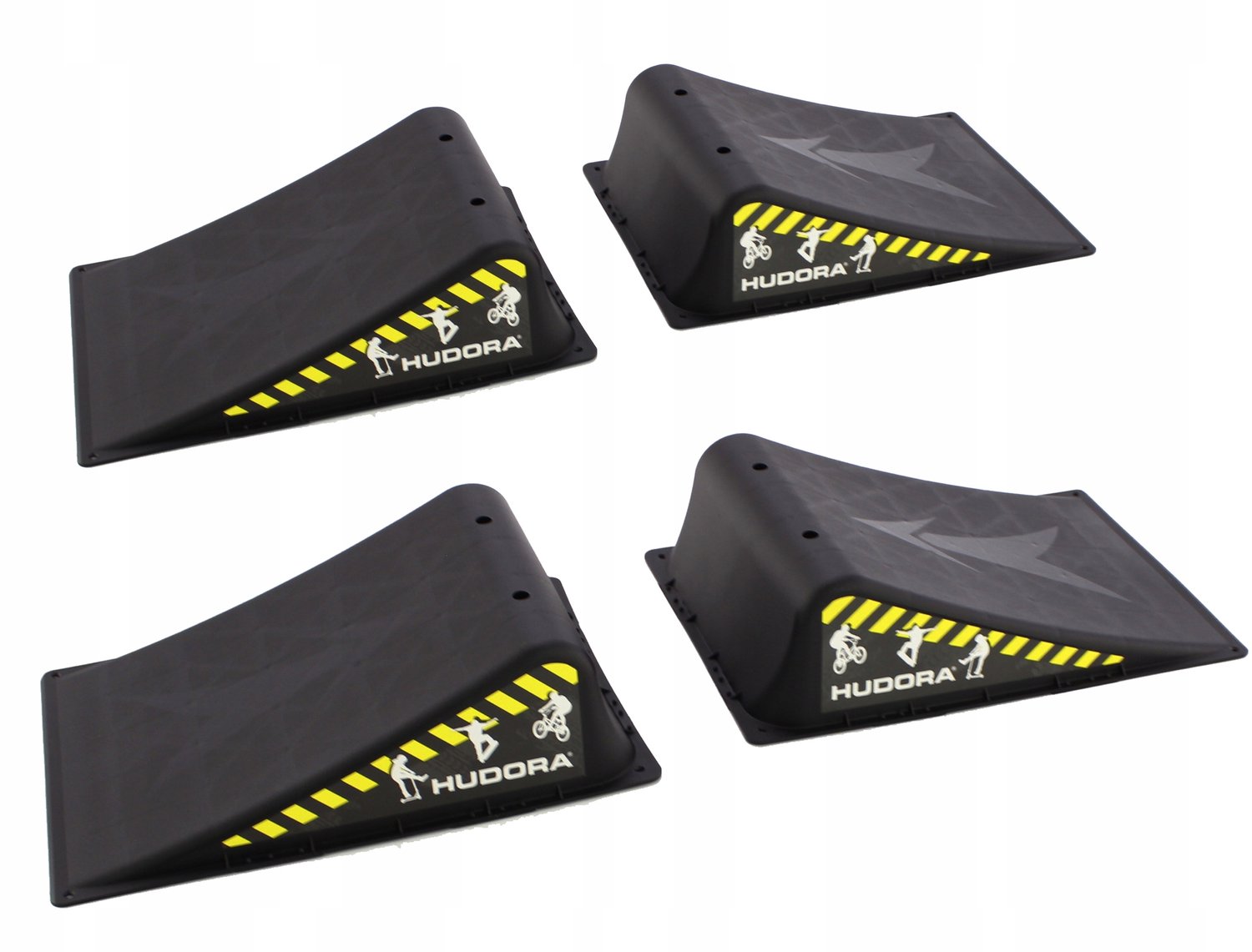 Hudora 5-delige Stunt Ramp Set voor Skaten en Steppen Zwart