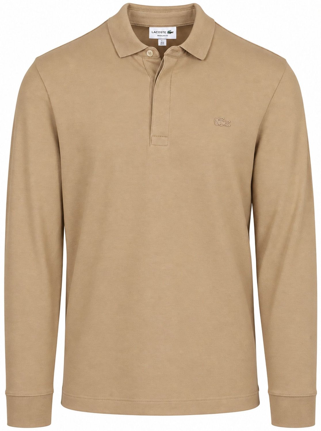 Lacoste Longsleeve Polo Piqué – Heren Creme