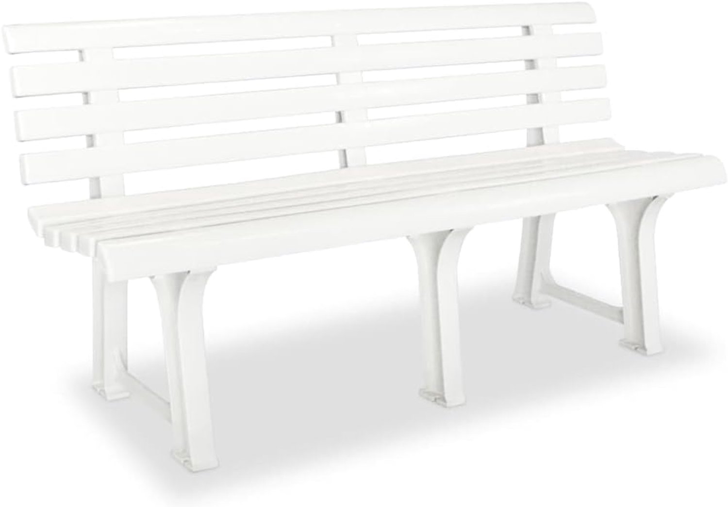 145,5 cm zitbank kunststof wit outdoor meubilair