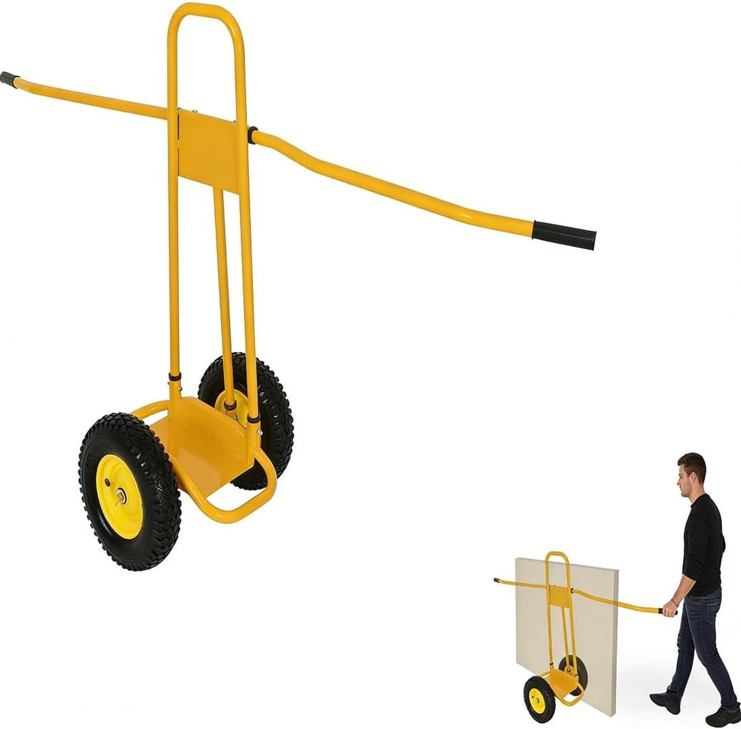 500 kg Plateaukar met 2 Wielen voor Gipsplaten