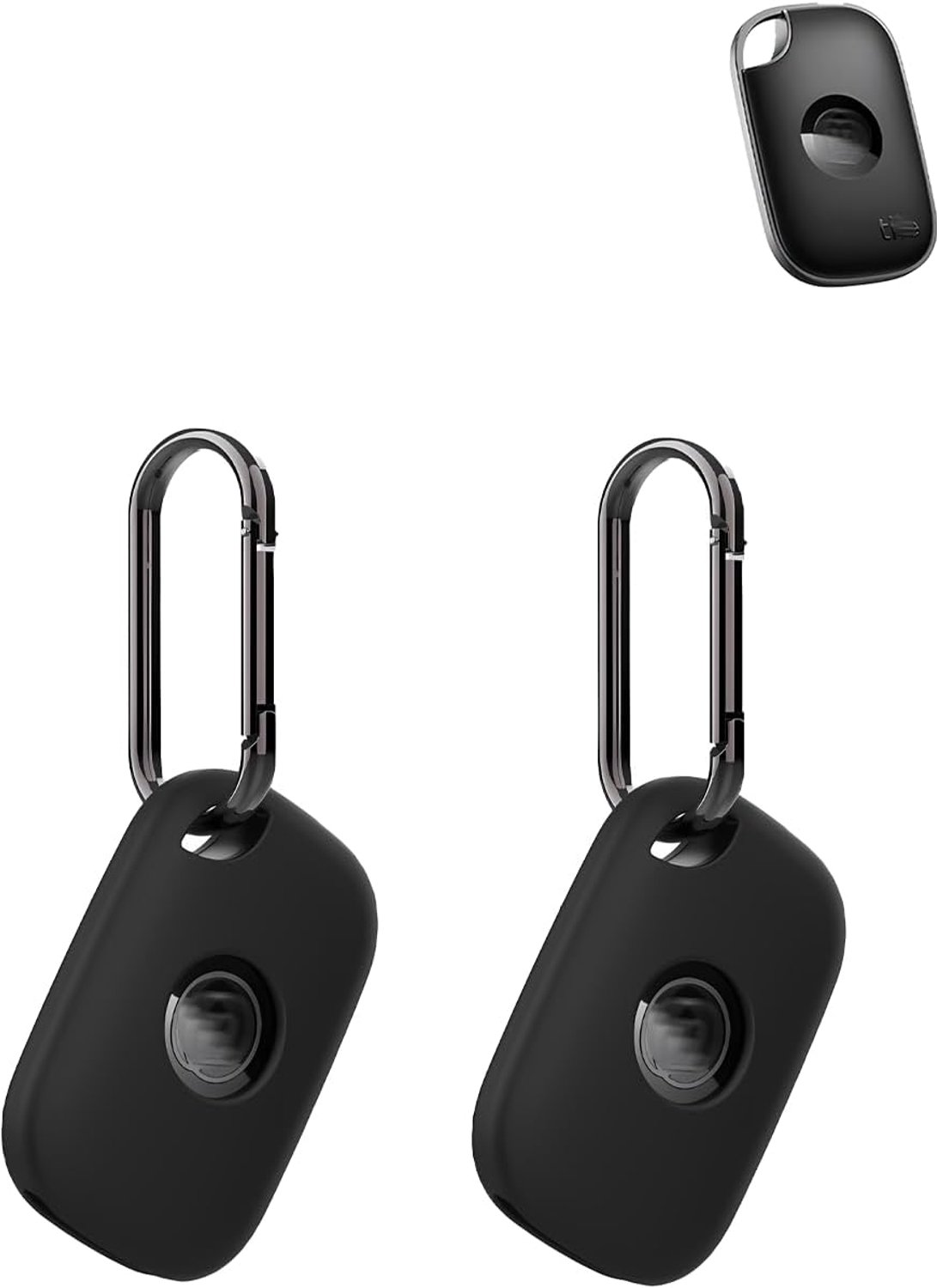 Van 2 siliconen hoesjes voor Tile Life360 Pro, anti-verliestracker, volledige beschermhoes voor katten- en huisdierhalsbanden (geschikt voor rugzak, bagage, kinderen, sleutels), krasbestendig