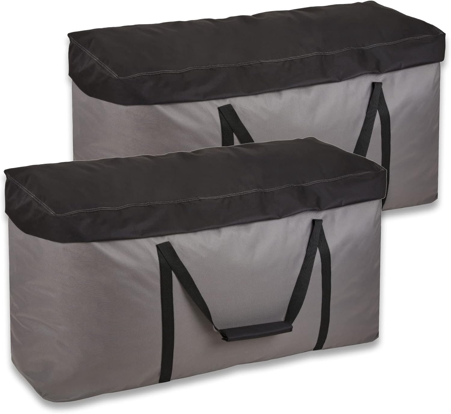 2 Pack Tuinkussen Opbergtas (574L) 152x51x74cm met Rits & Gewatteerde Handvat, Heavy Duty 600D Outdoor Extra Grote Waterbestendige Verhuiszakken