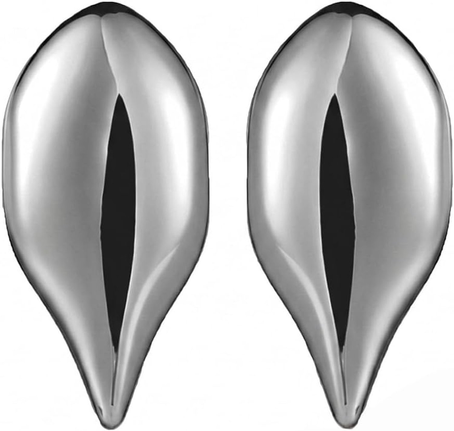 Vampiertanden, 1 paar verzilverd met veilige lijm, glanzende neptanden voor Halloween-kostuums, cosplay voor volwassenen, complete feestaccessoires