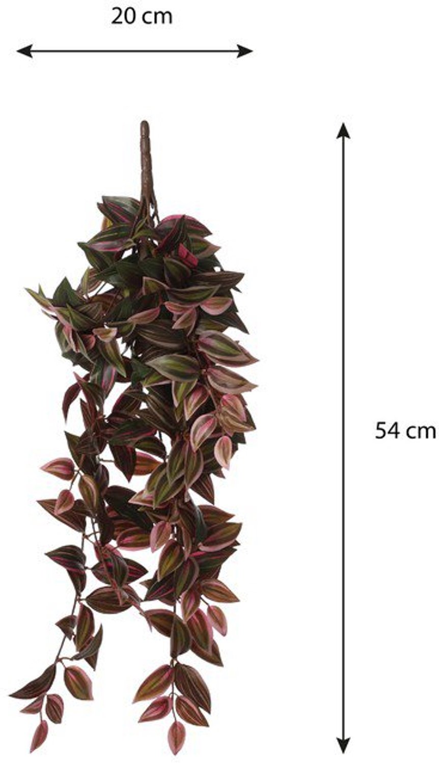 Kunstplant Tradescantia Donkerrood