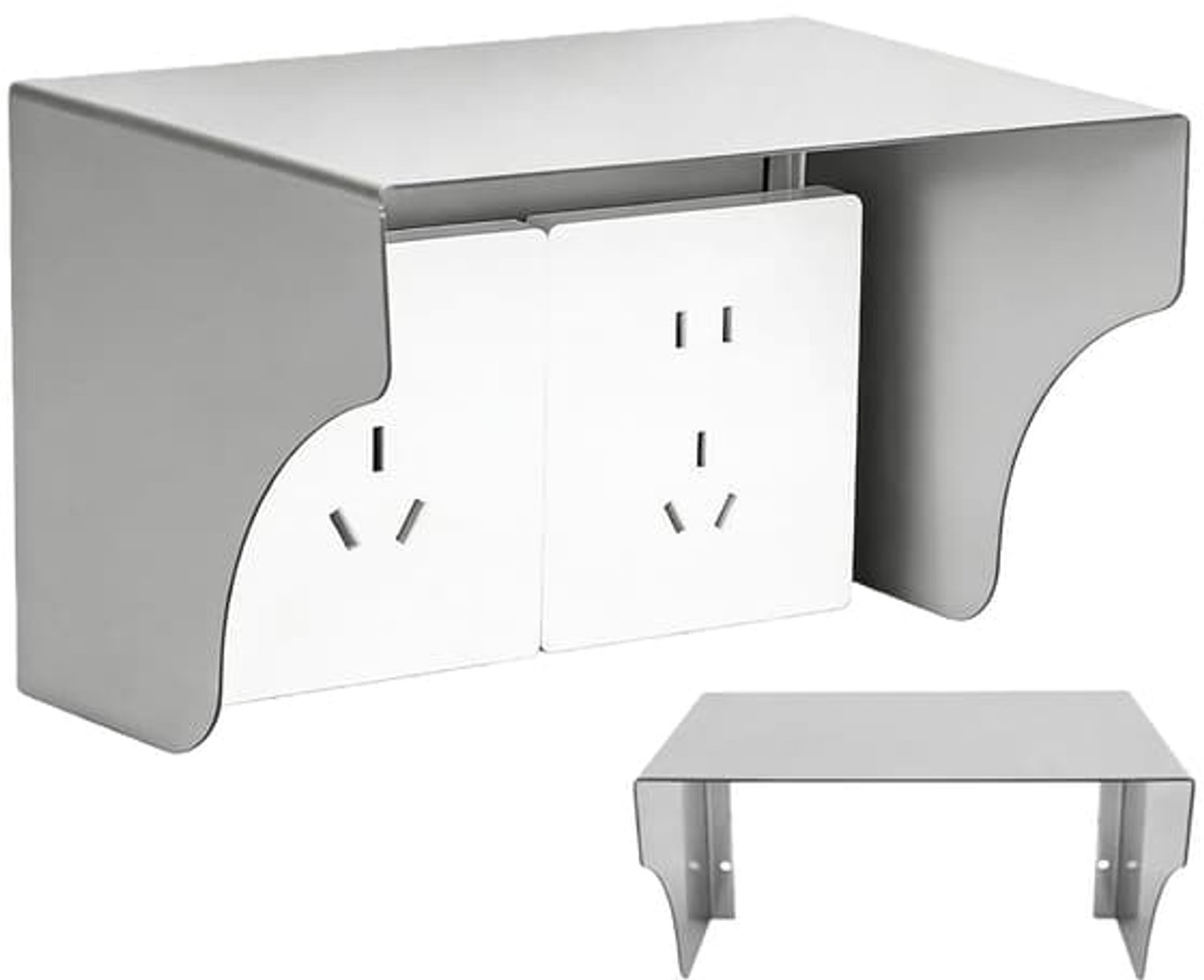 Roestvrijstalen deurbelbeschermkap - spatbescherming - roestvrijstalen wandcontactdoos - regenhoes voor buitencontactdoos - binnen - 245mm