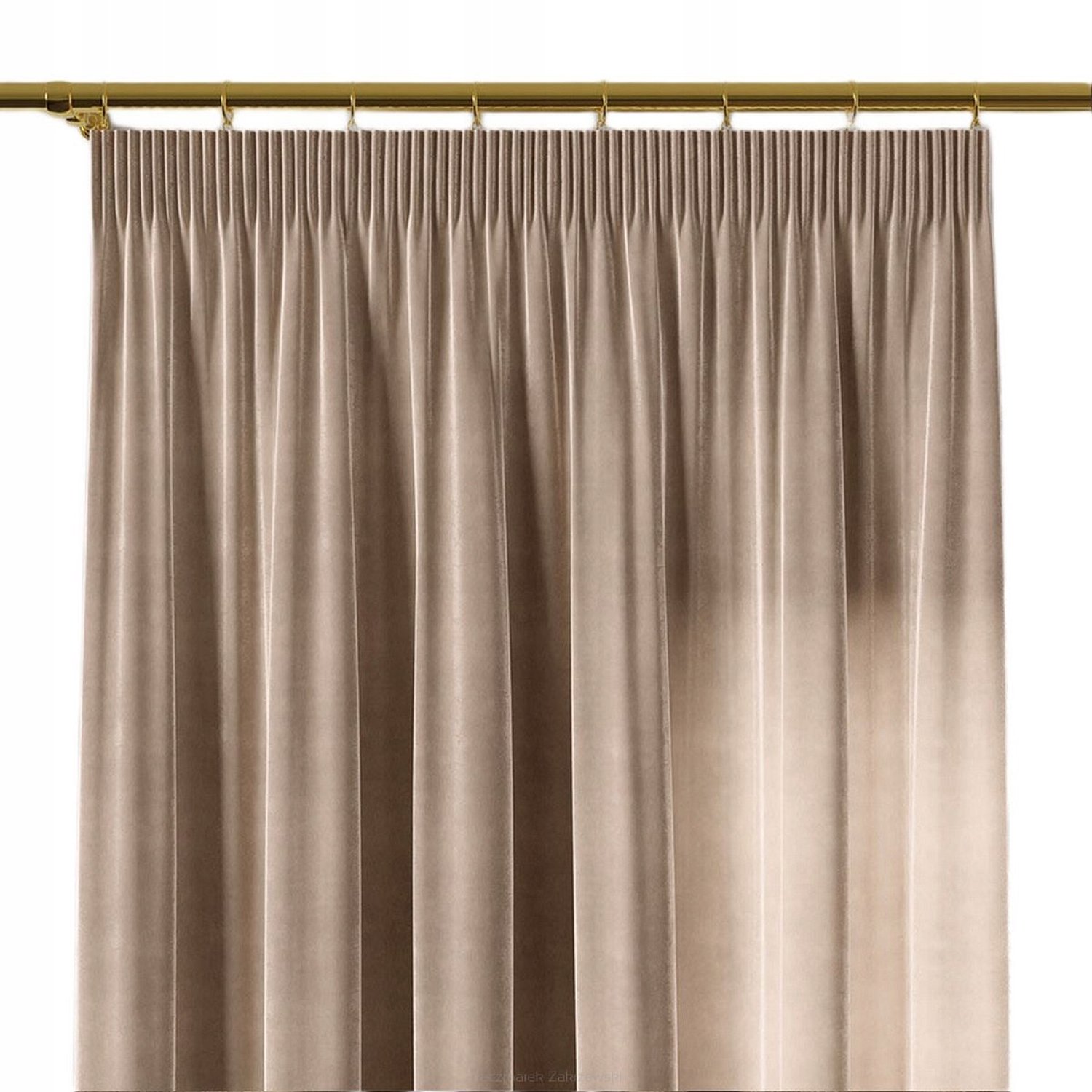 VELVI kant-en-klare gordijn 140x160 cm lichtbeige velours