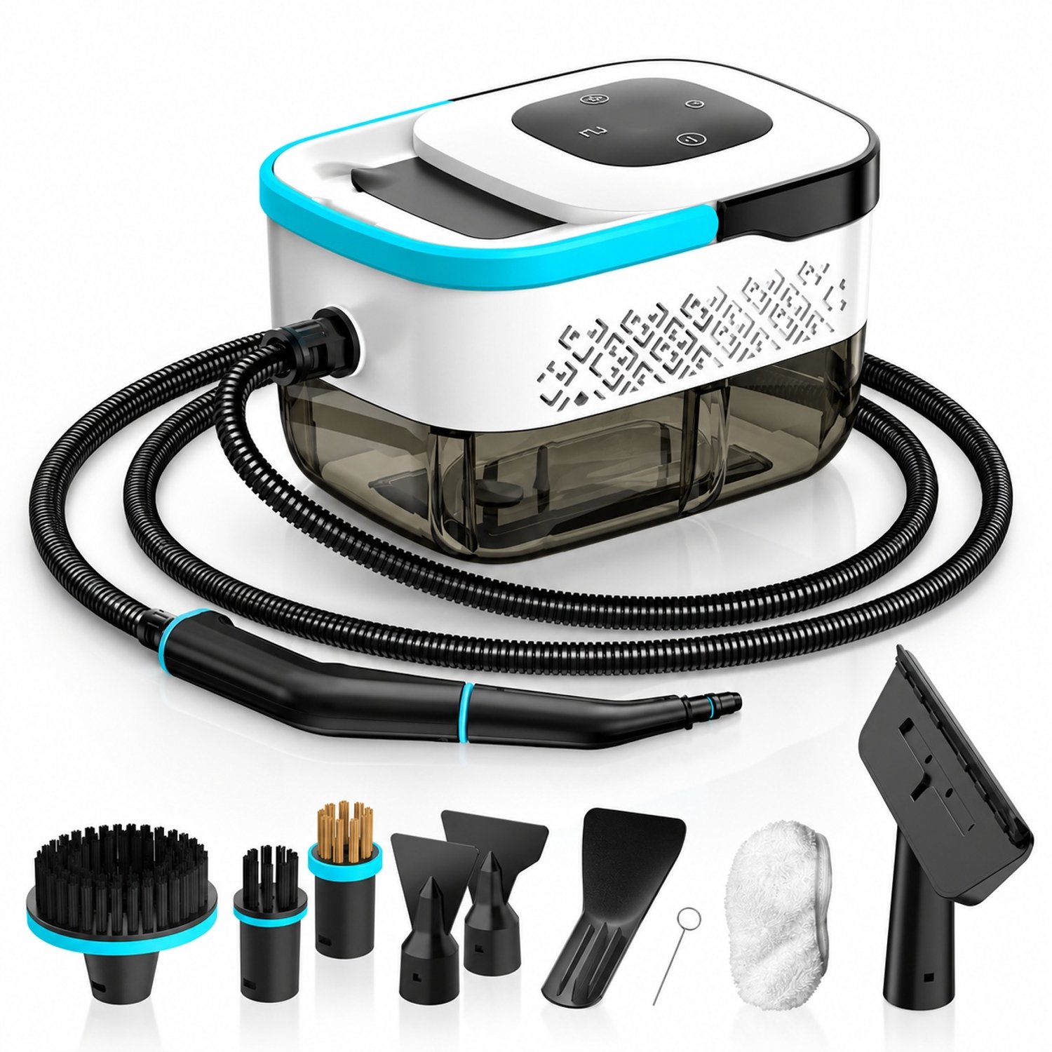 Stoomreiniger 1500W - 3,5 Bar Stoomdruk - 15 Sec Opwarmtijd - 1,6L Watertank - Voor Tot 120 m² - Inclusief Accessoires - Wit