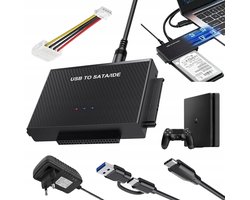 Merkloze SATA/IDE naar USB 3.2 Adapter met Voeding voor 2.5" & 3.5" Schijven