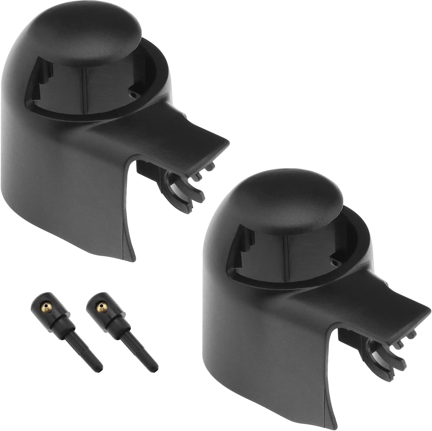 2 STKS Auto Voorruit Achter Wisser Arm Cap & 2 STKS Ruitenwisser Nozzle Compatibel met Passat B6/B7 Compatibel met Tiguan MK1 Compatibel met Roomster Fabia Combi