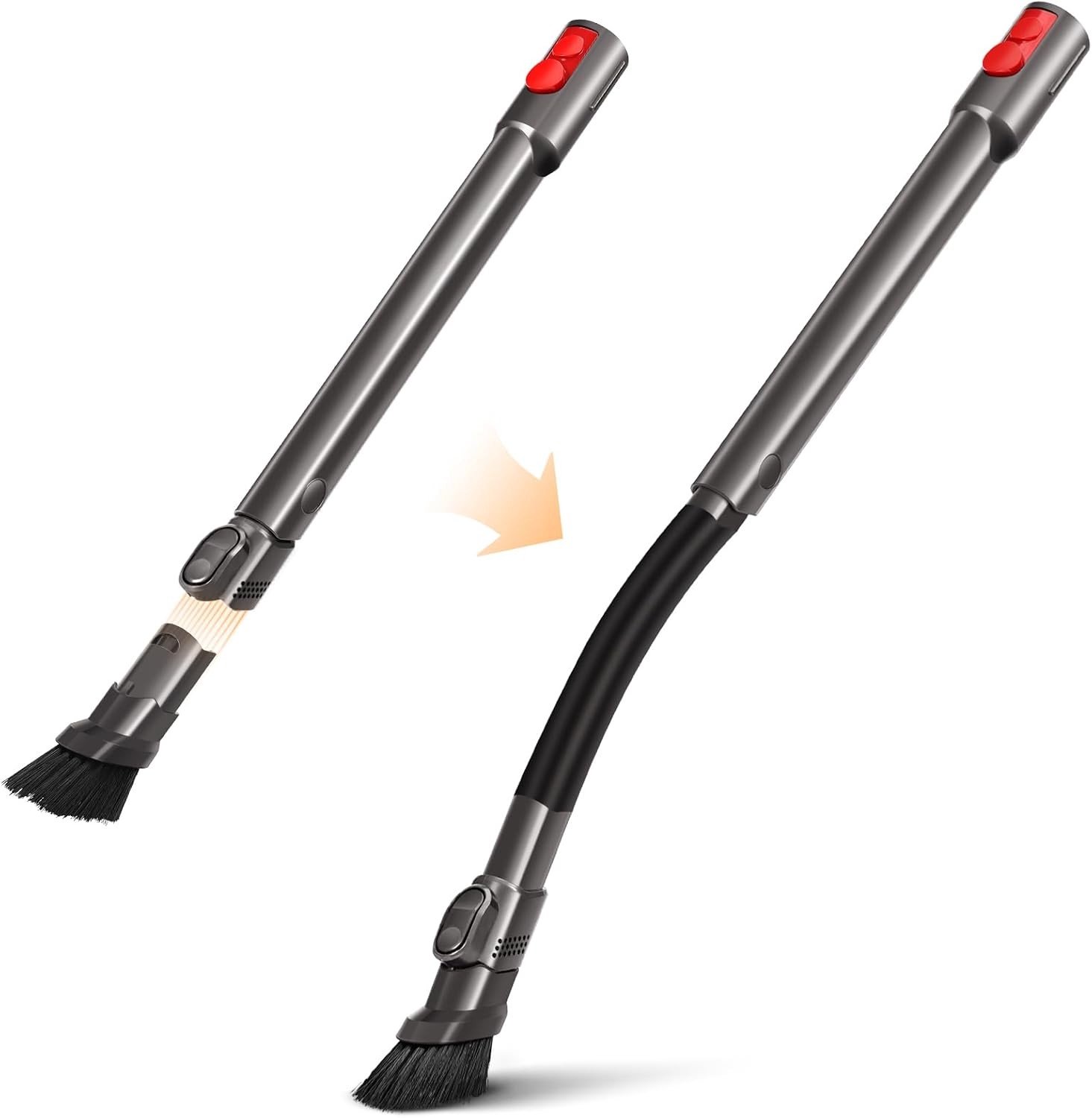 Verlengbare spleetmondstuk voor stofzuigers, geschikt voor Dyson V15 V12 V11 V10 V8 V7 Gen5, ideaal voor moeilijk bereikbare plekken en stofverwijdering