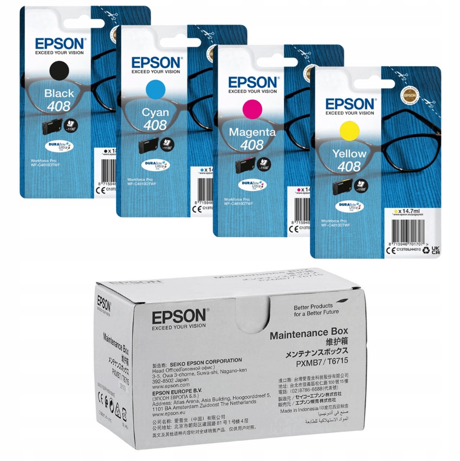 Epson Maintenance Box T6715 + 4x T09J Tusz voor WF-C4810 DTWF