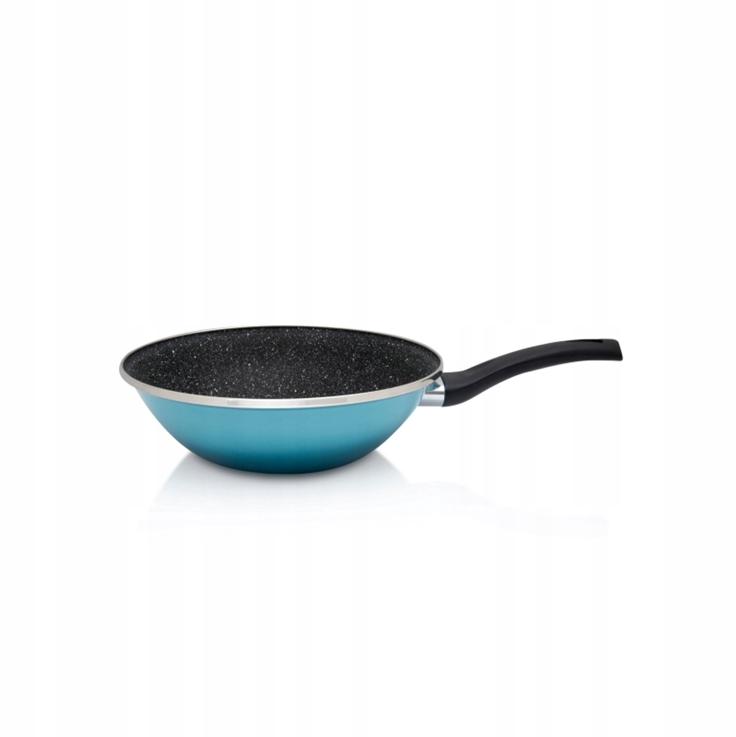 Emaljeren Wok 28 cm Blauw - Granit Induction Anti-aanbak