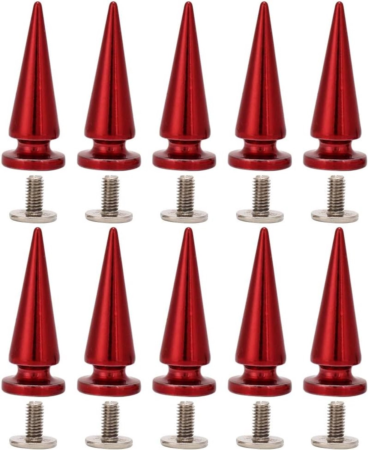 Dailygoods- Spikes 10 Stuks - Grote Spike Nieten - Schroefnieten - Koper - Anticorrosie - Voor Leer en Kleding