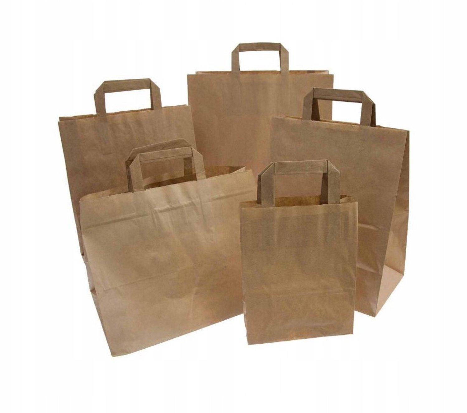 Grijze papieren draagtassen 32x16x42 cm - 50 stuks