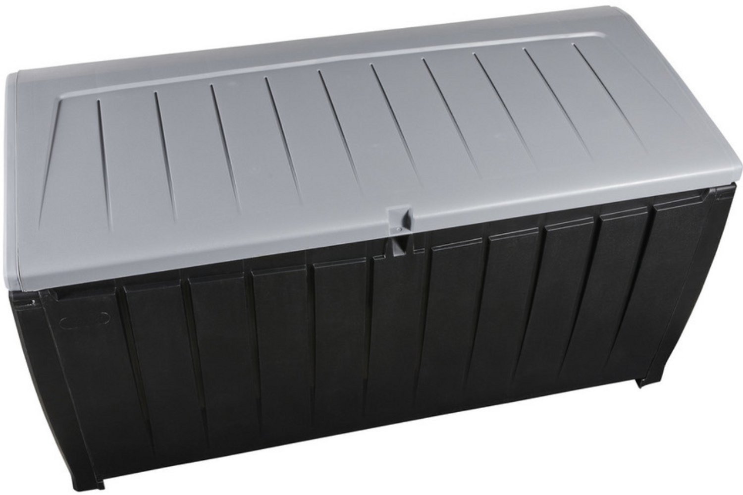 Keter Novel Coffre de rangement - 340L - 124x55x62,5cm - Anthracite/Gris