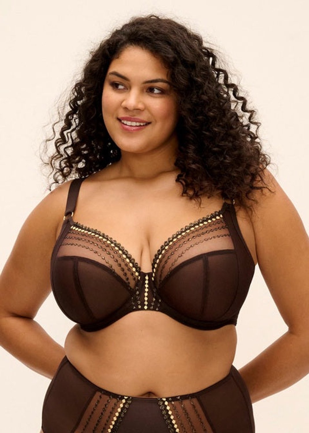 Elomi Matilda Plunge BH Gold Rush - Bruin/Goud