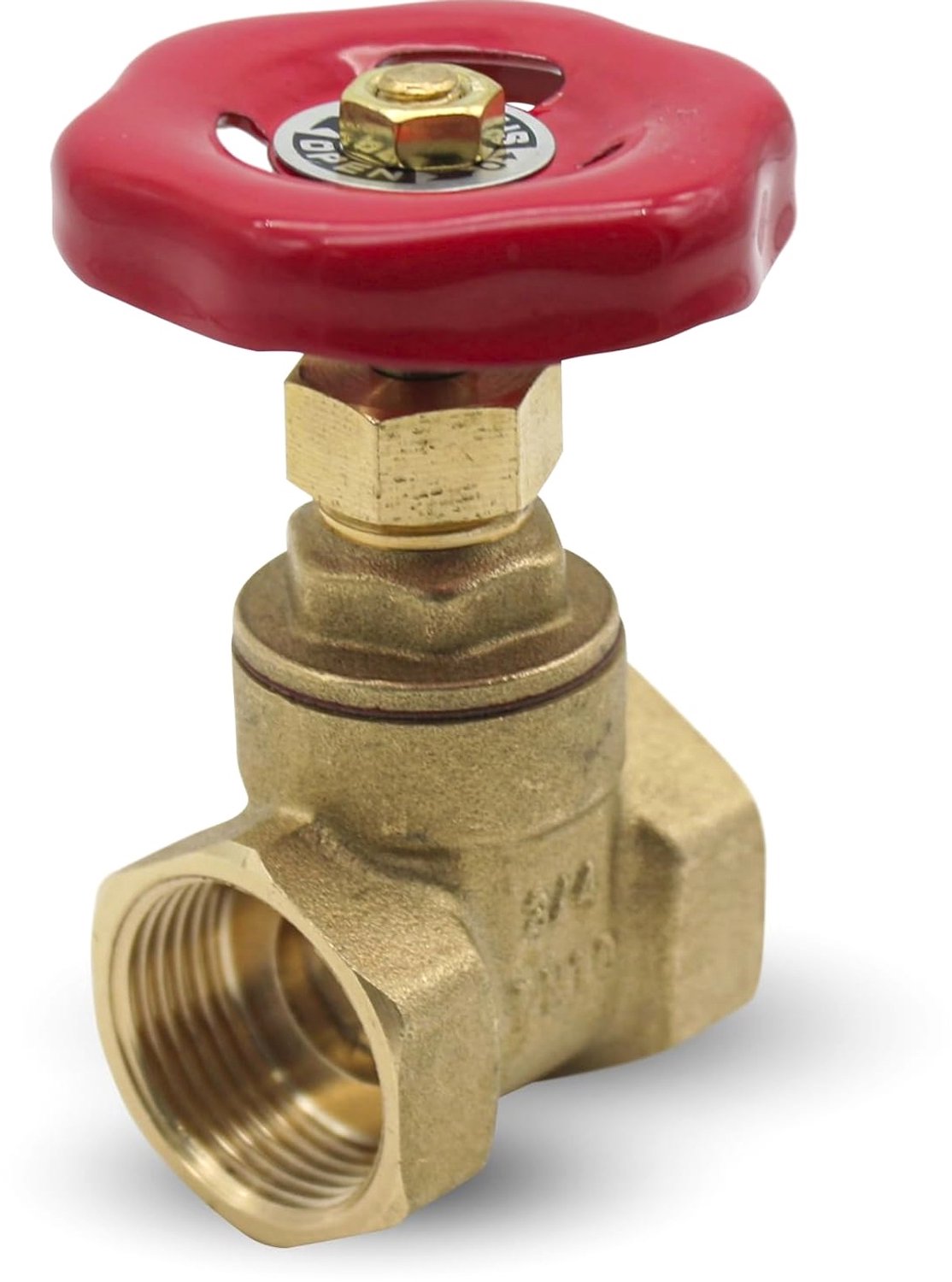 Messing Afsluitkraan 1/2 Inch - Rode Hendel voor Tuin & Waterleiding