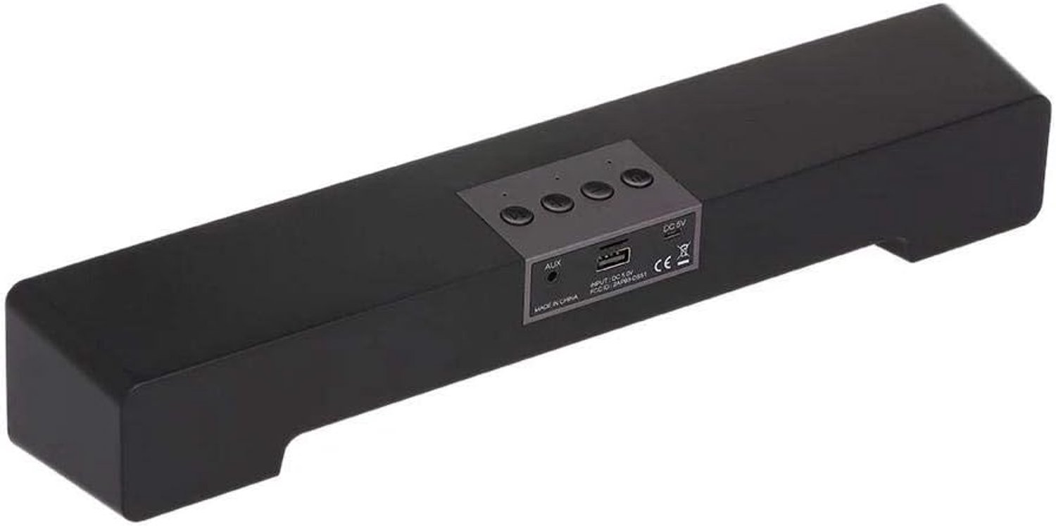 1200mAh rechargeable speaker 10W wired and wireless Bluetooth 5.0 TV AUX USB port for desktop soundbar - ShopVlot