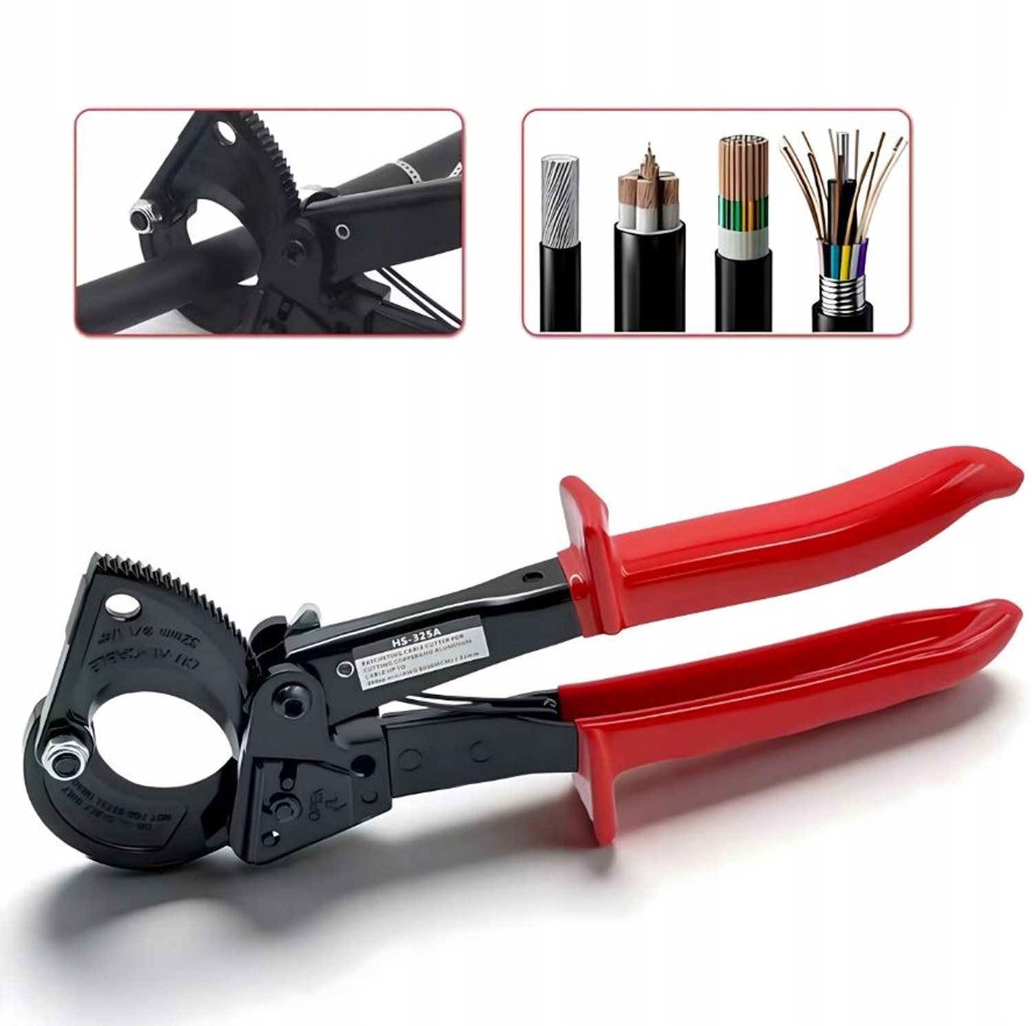Isolerende Kabelknipper 240mm² - Ratelmechanisme