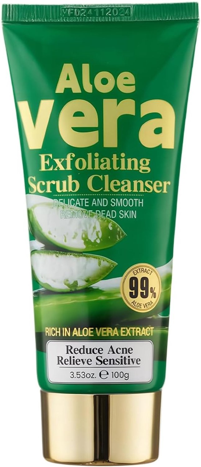 Diepe Reiniging en Hydratatie met Aloë Vera Gezichtsscrub, Pore Refinement en Zachte Huidverzorging