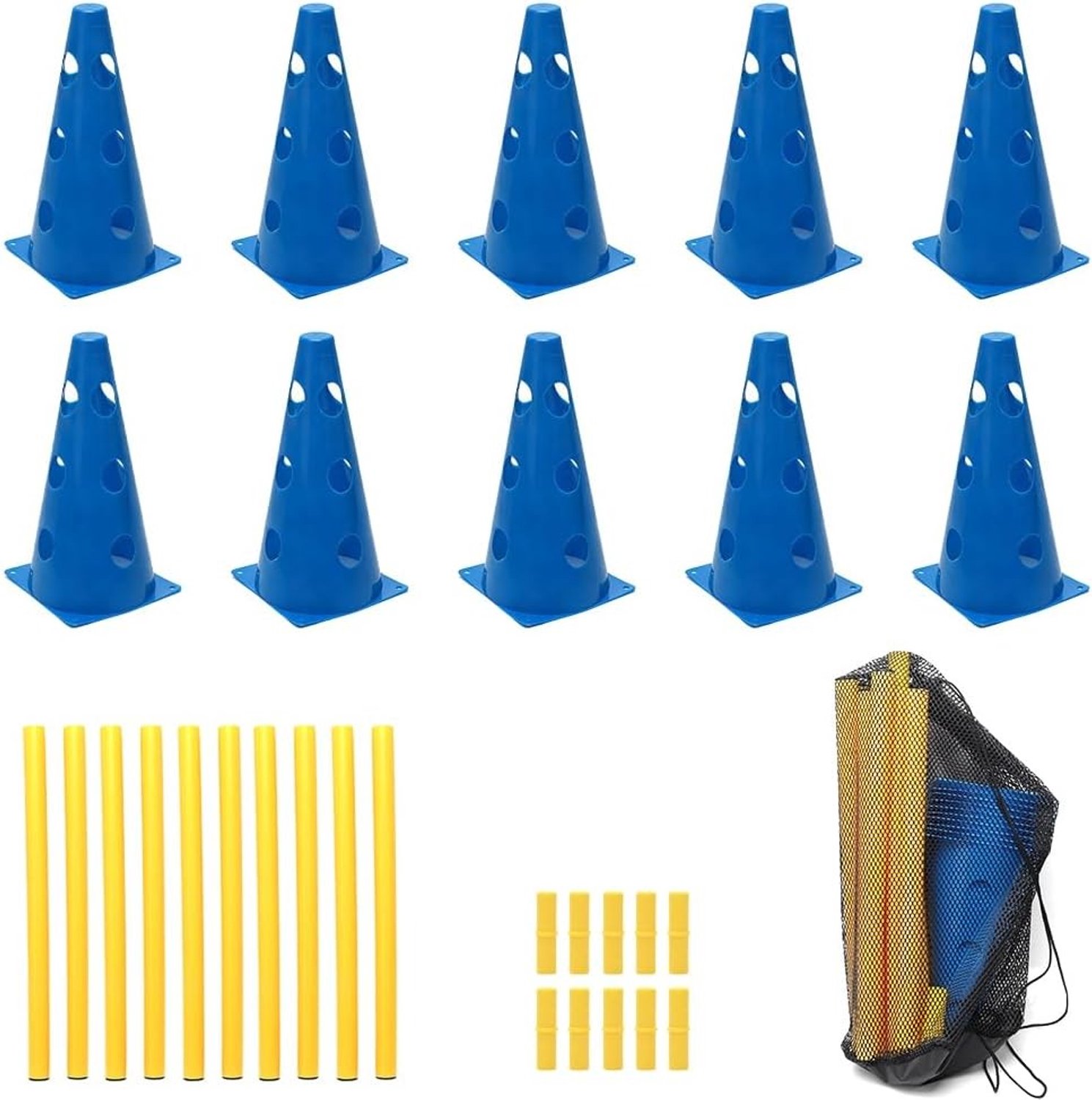 Agility obstakels voor honden en paarden, 8 stuks, 23 cm hoog, ideaal voor training en spel