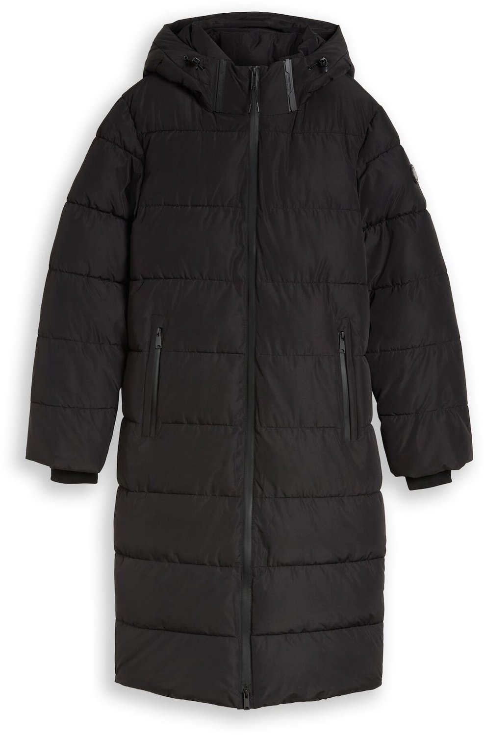 Tom Tailor - Lange pufferjas - Maat XL - deep black