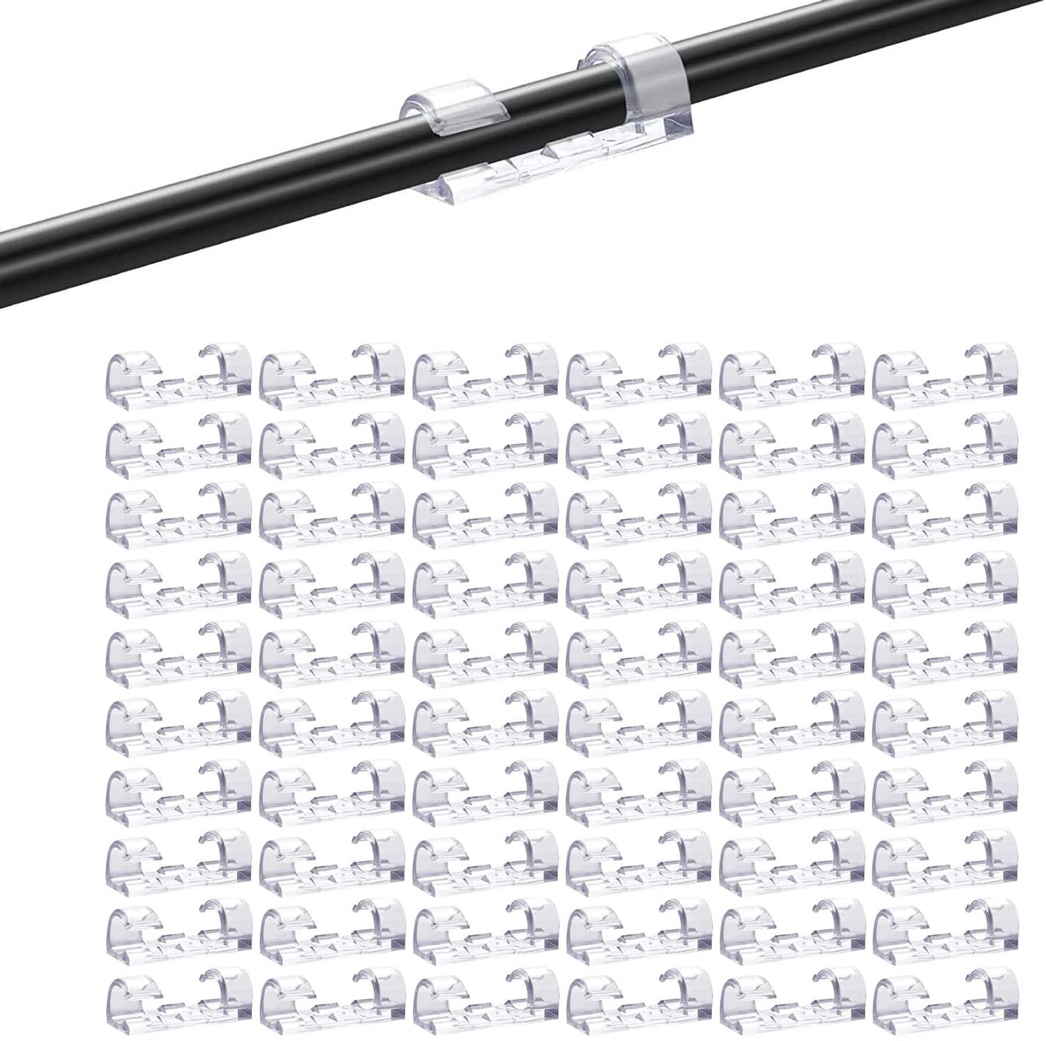 Cable Clips, Self Adhesive Cable Management Clips, Cable Organizers Sticky Wire Clips Cord Holder for TV PC Laptop - ShopVlot
