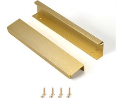 Ndjiloik 10 stuks verborgen deurgreep, kastgrepen, meubelgrepen, moderne keukengrepen, aluminium, voor kledingkast - Luxento