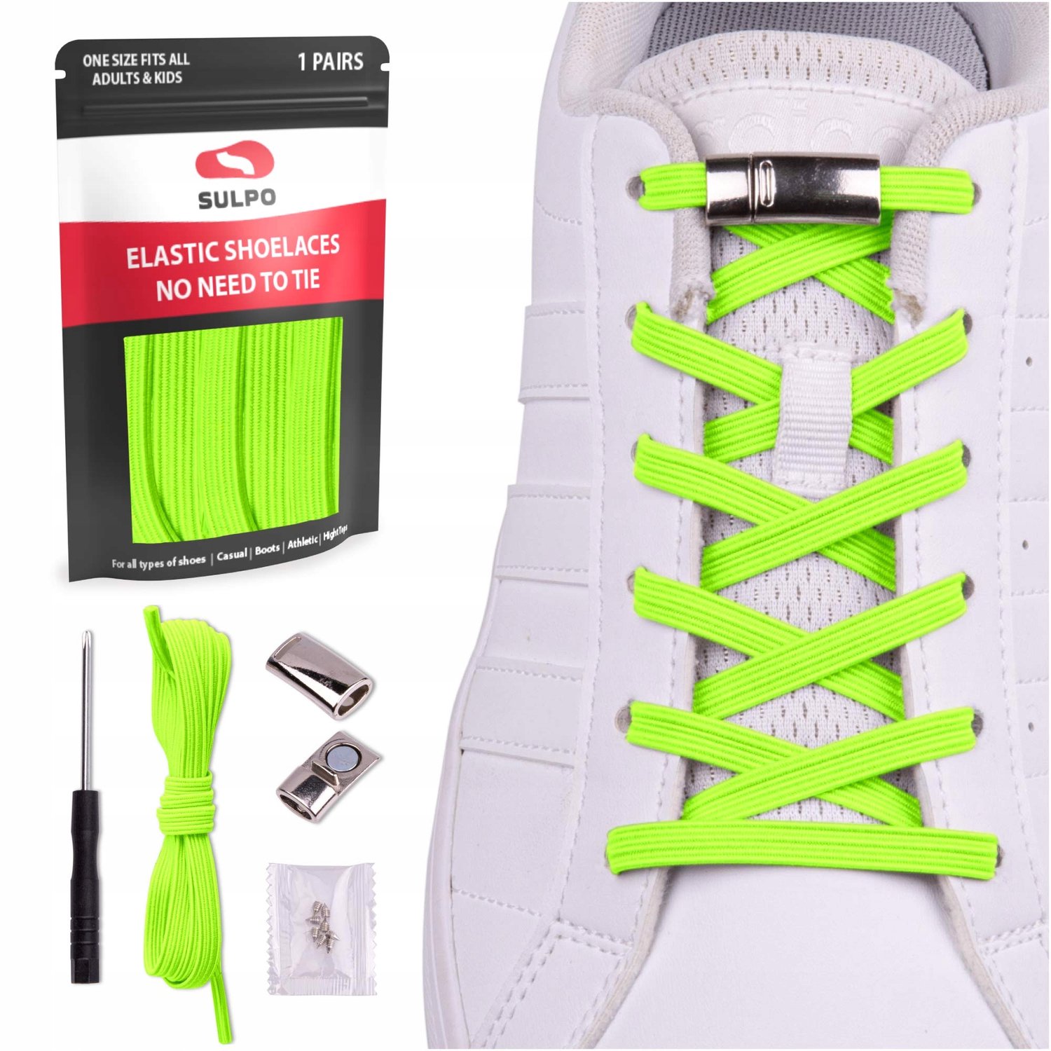 Elastische Veters met Magnetische Sluiting - Geen Knoopjes Meer!