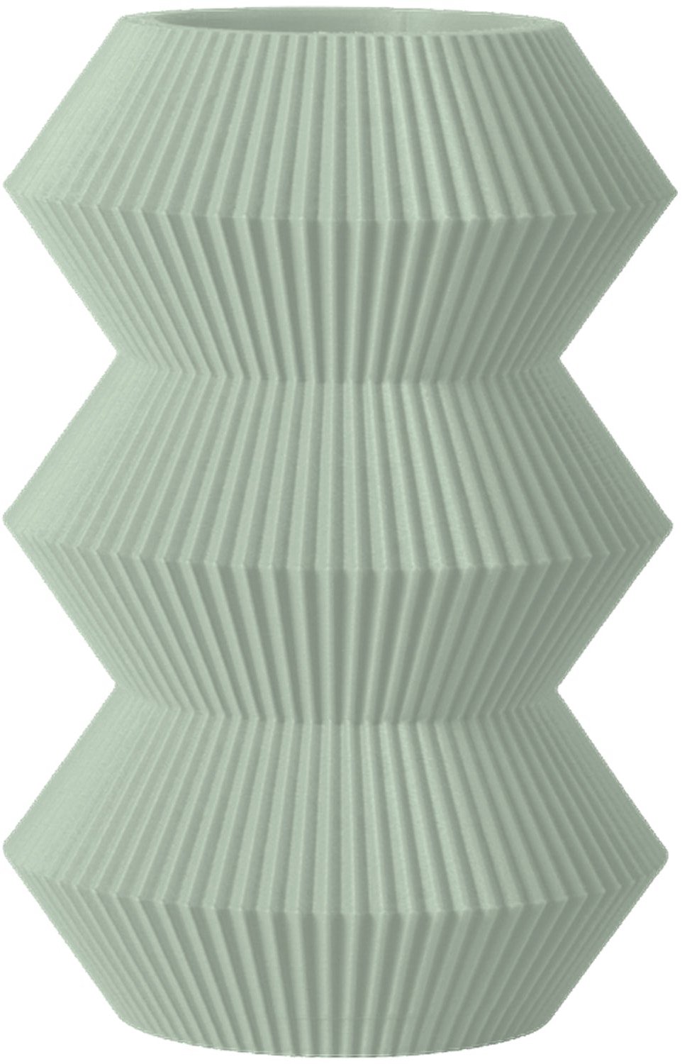 Layvo ORDEN Vaas - Salie - D17 x H25 cm - droogbloemen vaas - geometrische vaas - gerecycled plastic