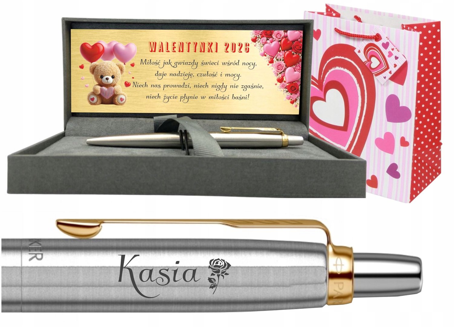Parker Jotter Gouden Długopis met Gravure - Valentijnscadeau