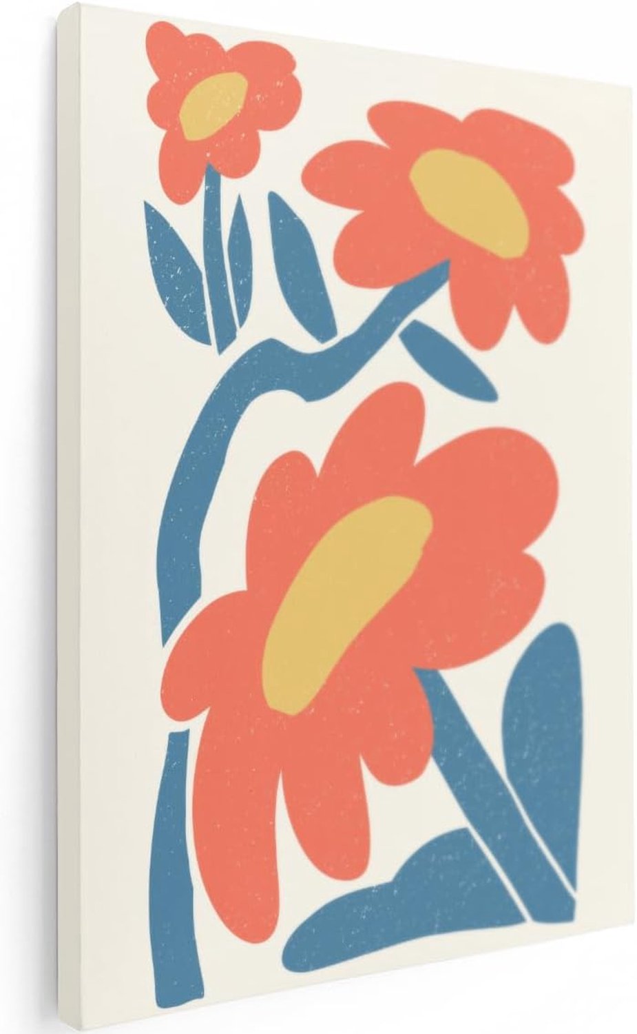 Artaza Canvas Schilderij Bloemen - 30x40 cm - Klein - Wanddecoratie Abstract - Muurdecoratie Boho - ShopVlot