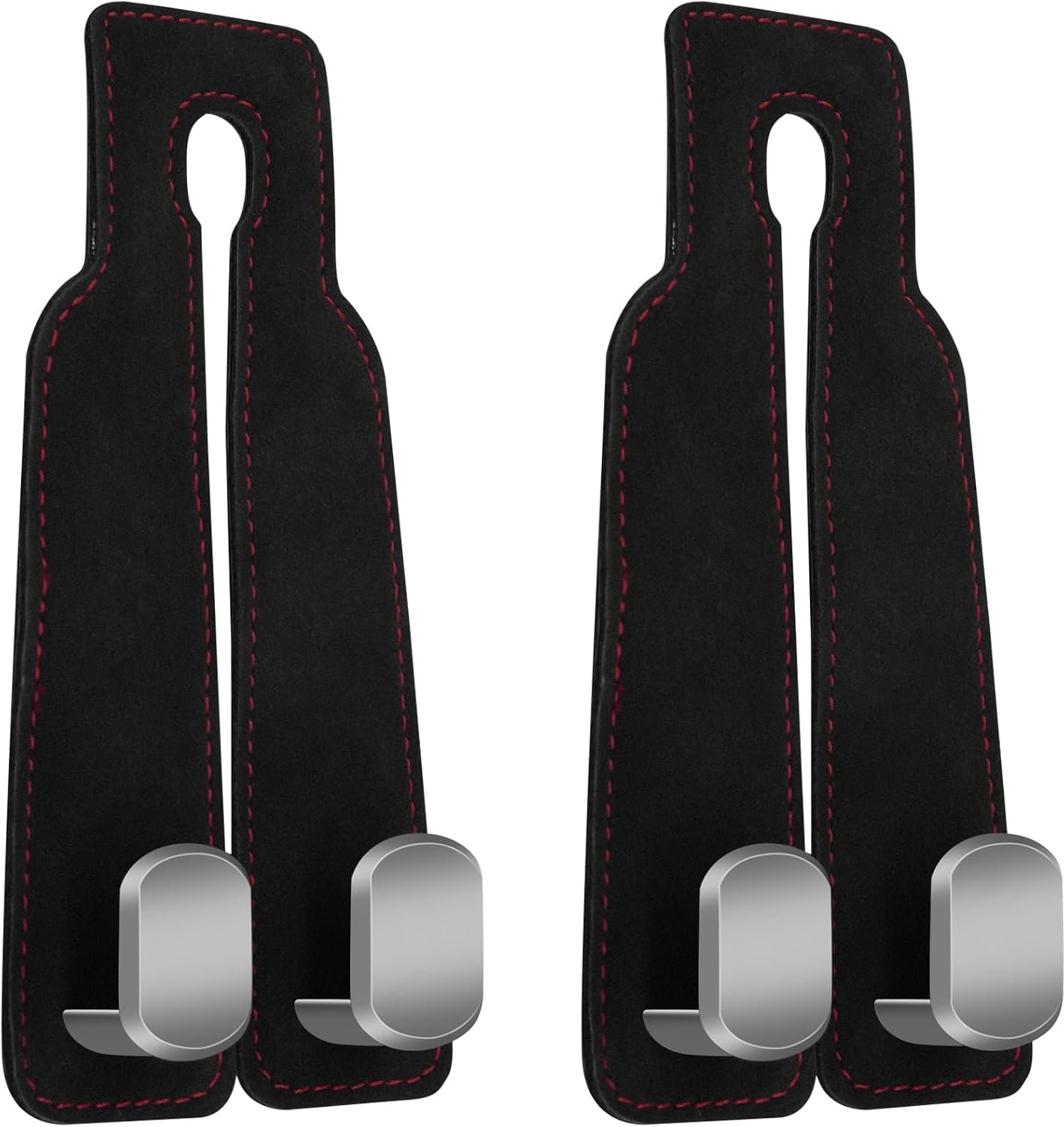 Dailygoods- Autohanger Dubbele Haak - Hoofdsteun Hanger - Auto Accessoires - Wallet Houder - Telefoonhouder - Schokbestendig Materiaal - Autohaak