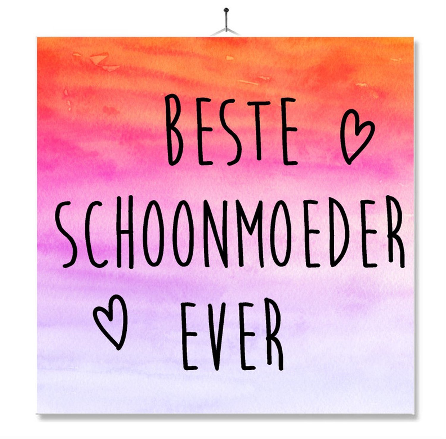 MC Living Tegel Met Opdruk | Geschenk | Kado | Beste schoonmoeder ever Multi-Color