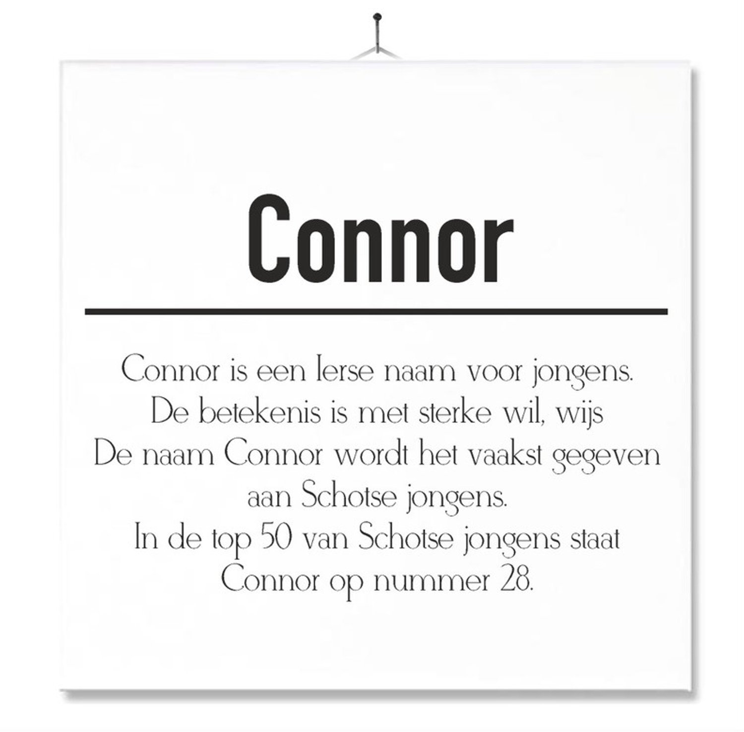 MC Living Tegel Met Opdruk | Betekenis | Kado | Cadeau | Met Naam - Connor Multi-Color