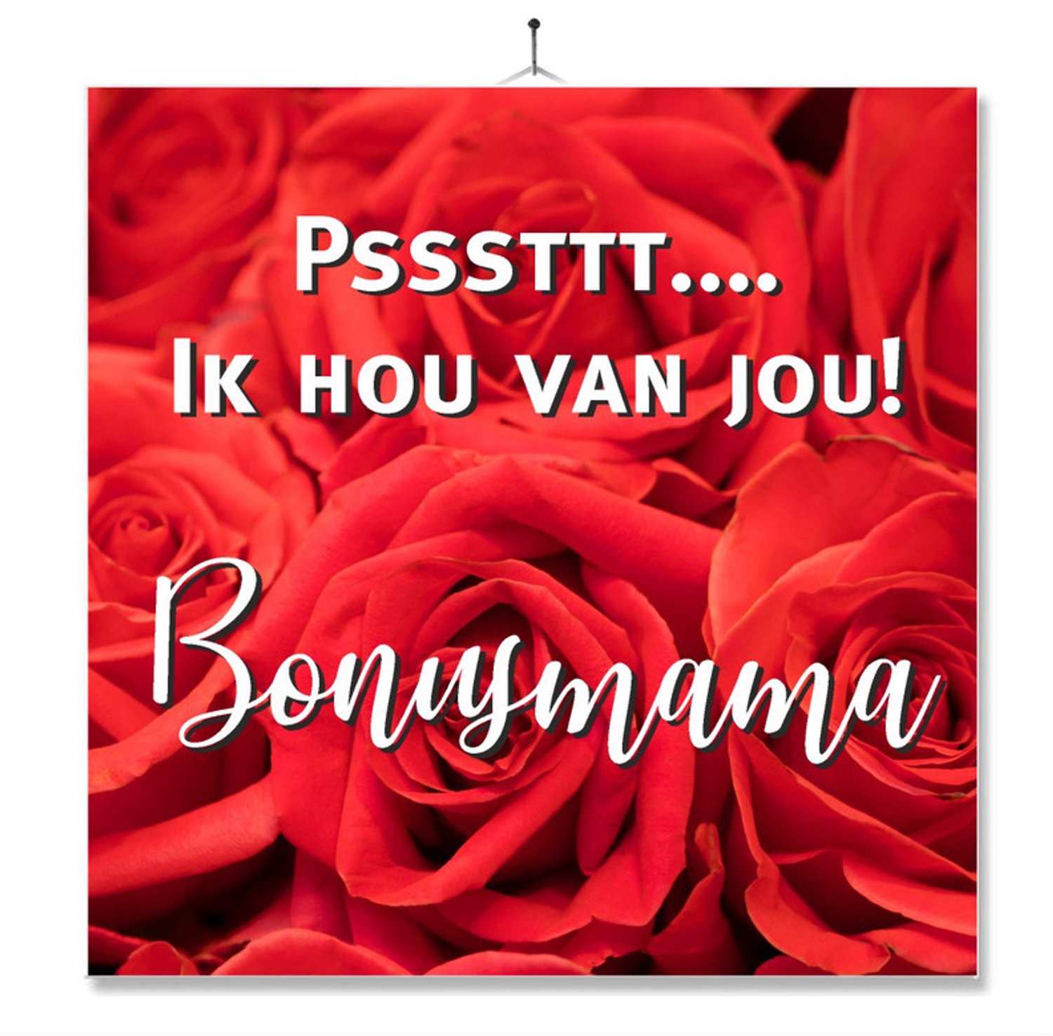 MC Living Tegel Met Opdruk | Kado | Cadeau | Psssttt…. Ik hou van jou! Bonusmama Multi-Color