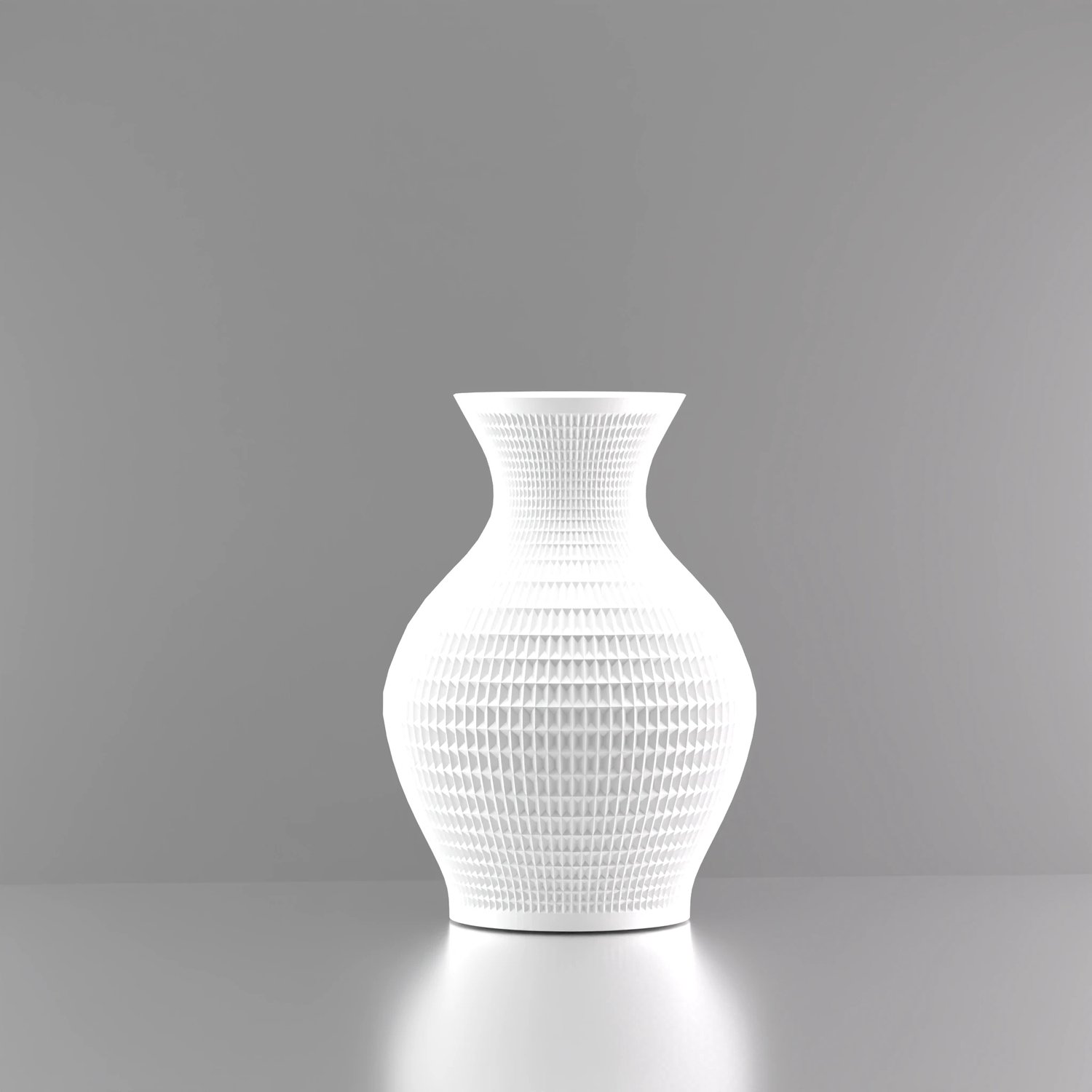 3d-gezellig Athene - Vaas - Wit - Maat 25 cm - Kunststof - Modern - Bloemenvaas -100% gerecycled PLA (bioplastic)
