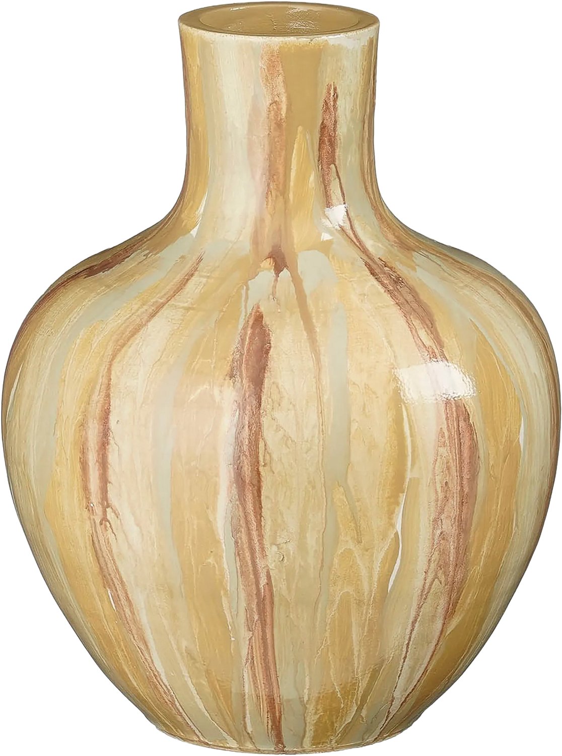 Goossens Vaas Nigel - bruin - keramiek - 28 x 35 x 28 keramiek licht bruin