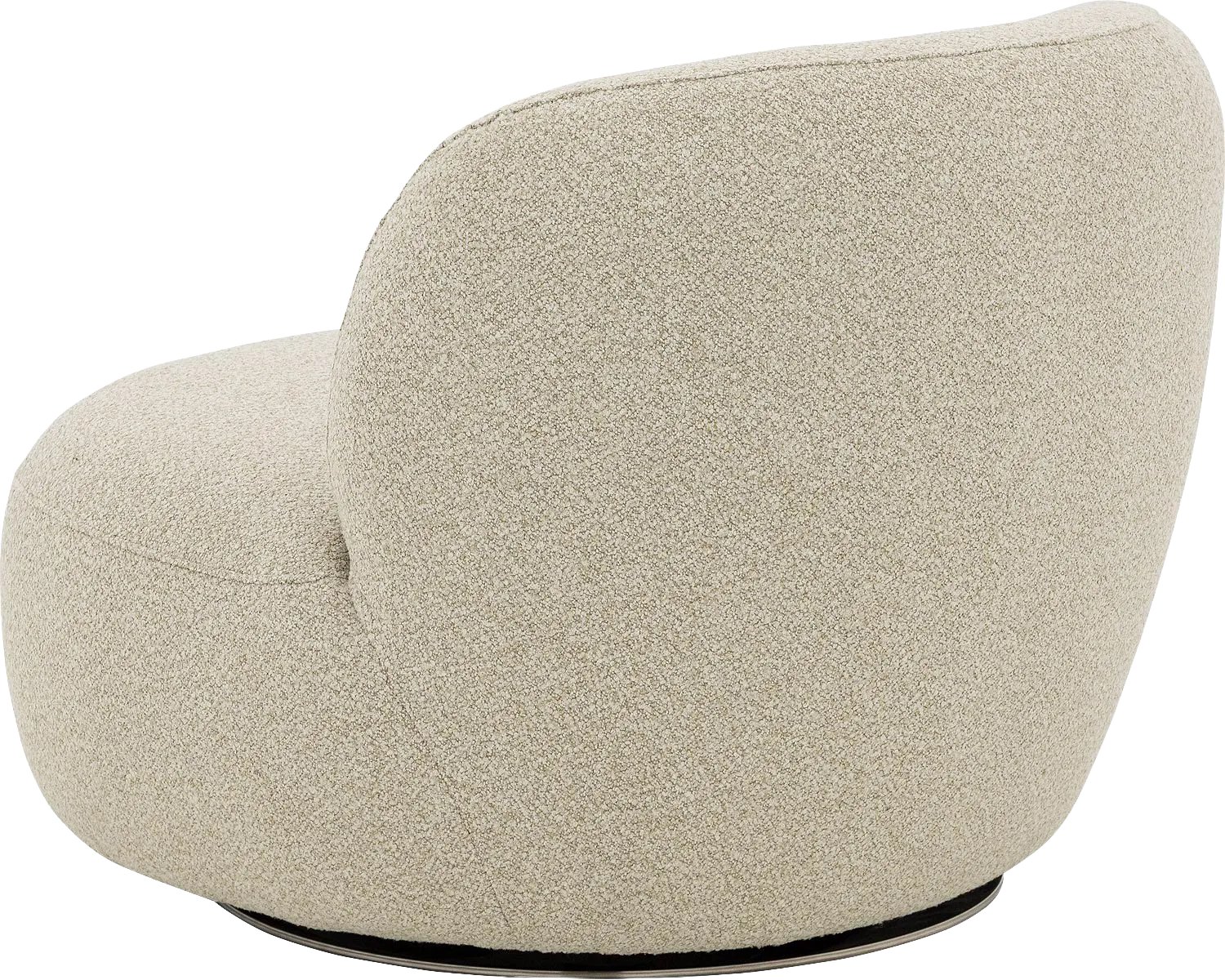 Goossens Draaifauteuil Avi - Stof - Beige - Draaibaar stof gemeleerd fijn geweven beige