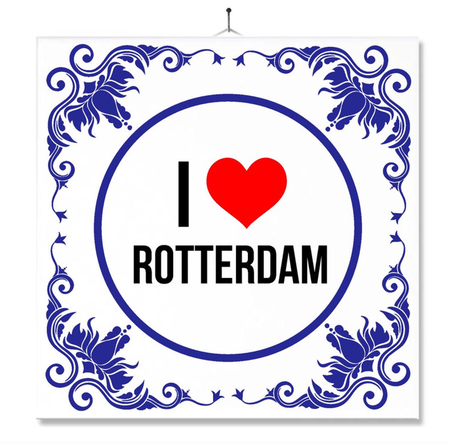 MC Living Tegel Met Opdruk | Geschenk | Wc | Toilet | I Love Rotterdam Multi-Color