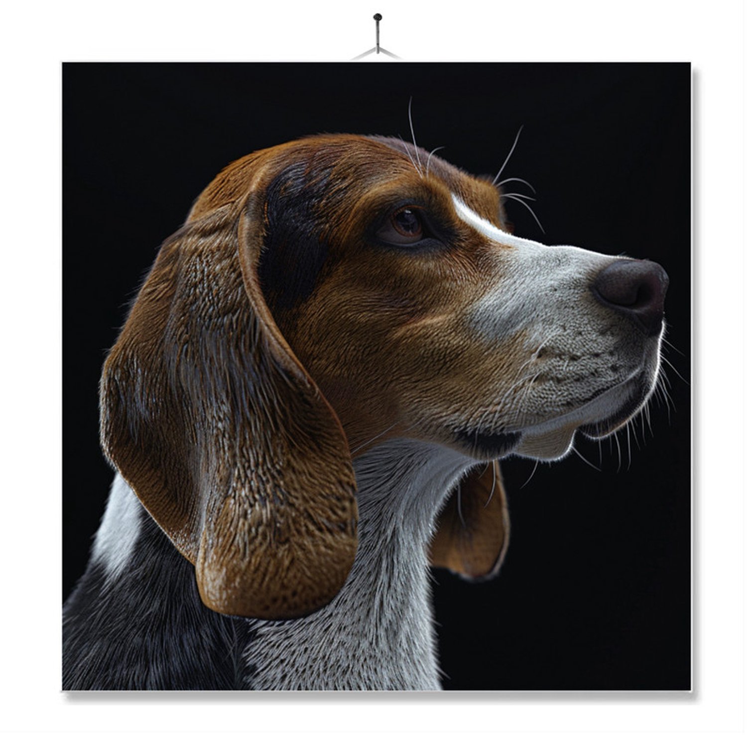 MC Living Tegel Met Opdruk | Geschenk | Dier | Closeup | Beagle Ontwerp 2
