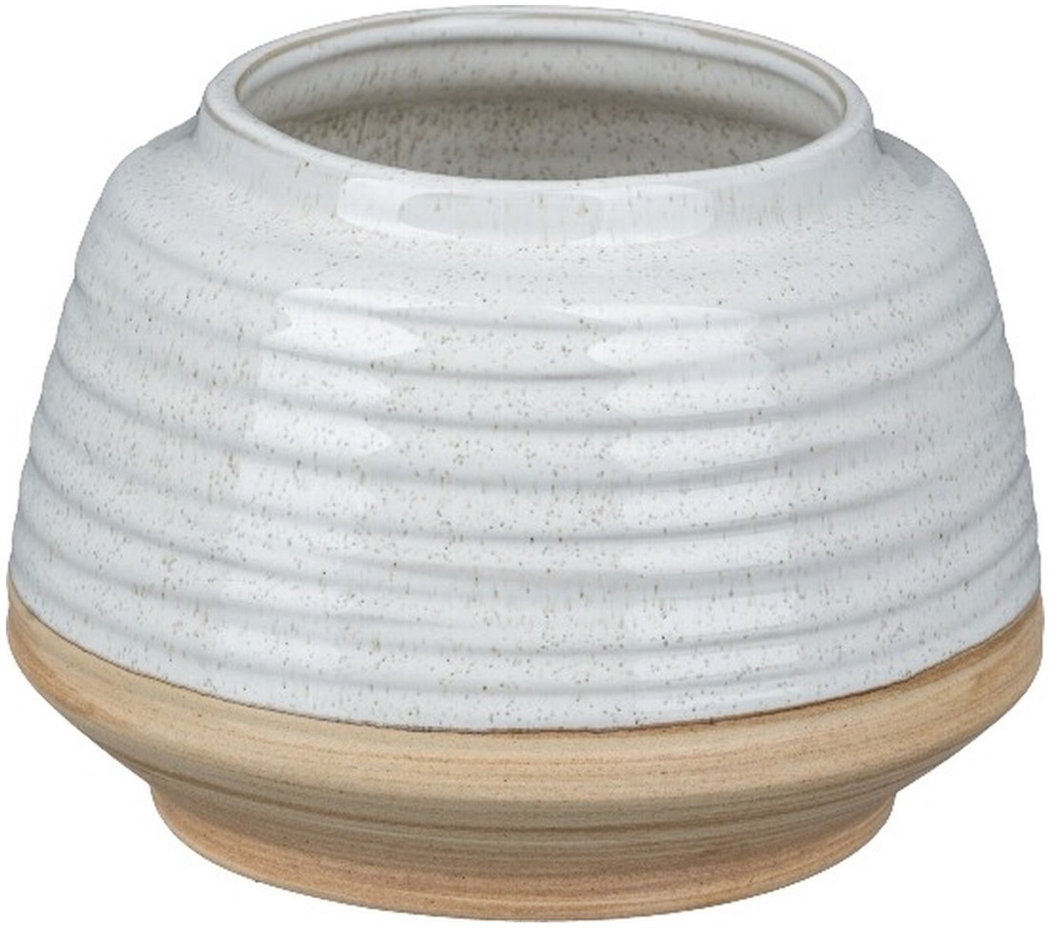 Gasper Porseleinen vaas Modern Earth - lichtbruin, 17,5 x 17,5 x 12,5 cm