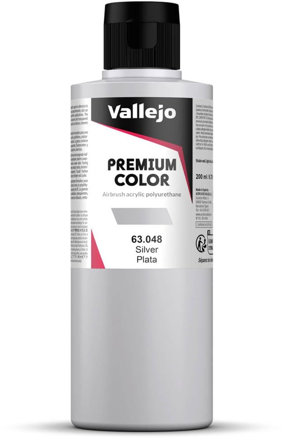 Premium airbrush verf - 200ml Metallic Zilver