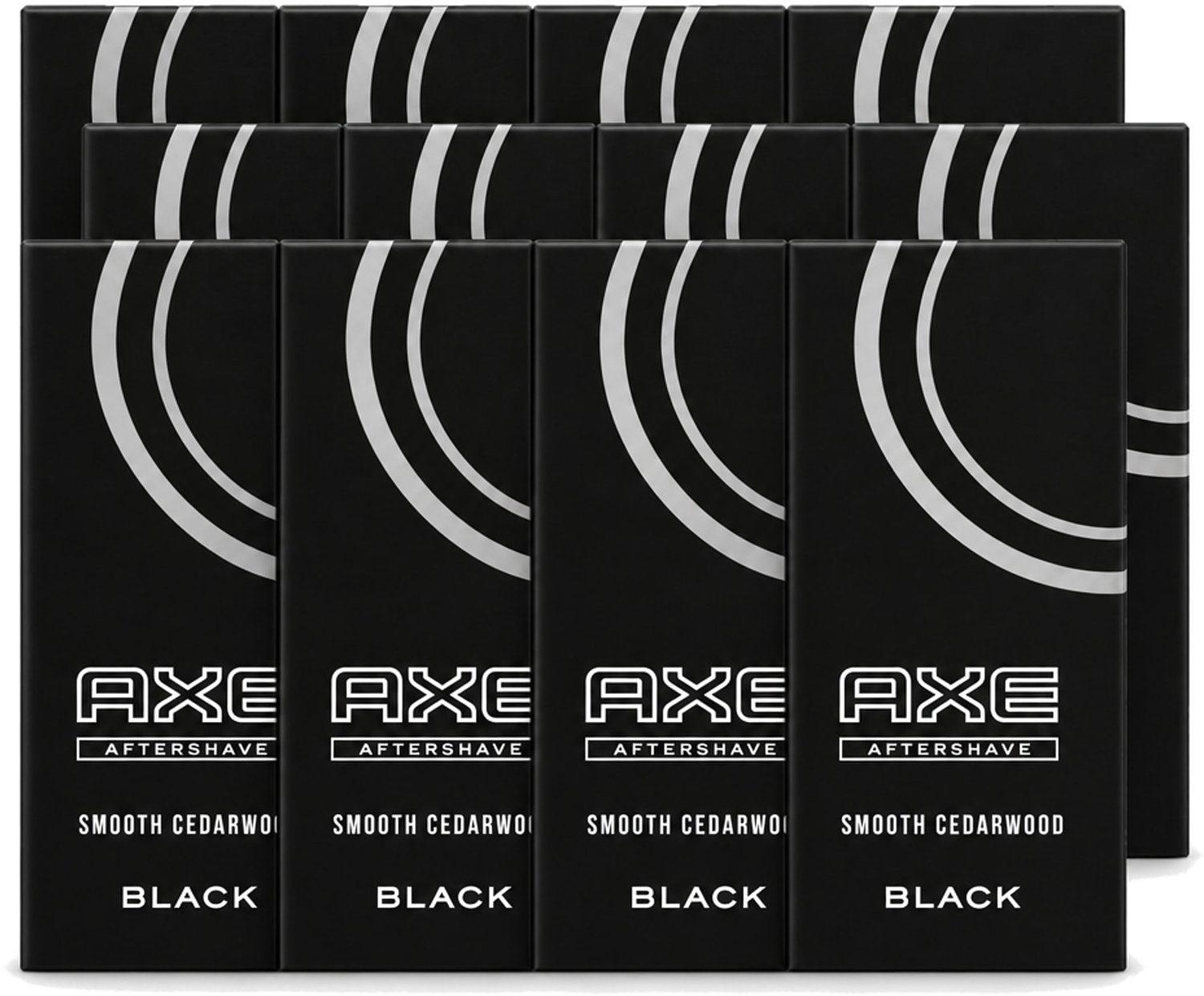 12 x Axe – Aftershave – Black – 100 ml - Voordeelverpakking - 12 stuks
