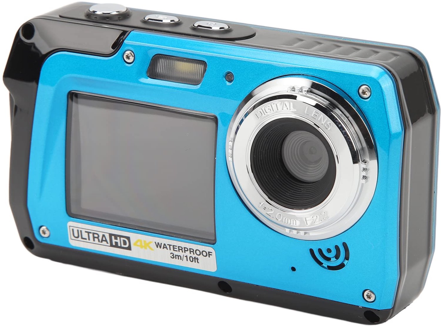 Onderwatercamera 56MP - Waterdichte Digitale Camera - Dual Screen - 4K Video-opname - Ingebouwde Microfoon - 3 meter waterdicht