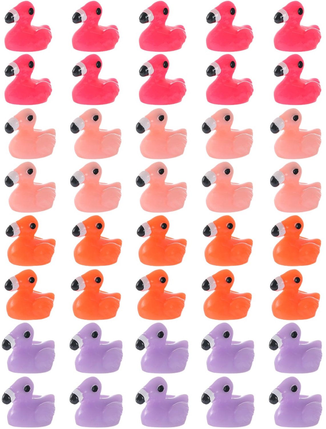 Set van 40 Mini-Flamingo Figuren voor Decoratie