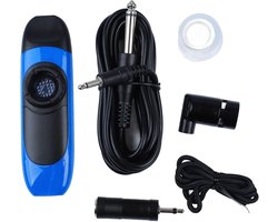 Professionele Elektrische Kazoo Set van 11 cm met Recorder Membrane Pickup voor Optredens - Draagbaar en Lichtgewicht (Blauw)
